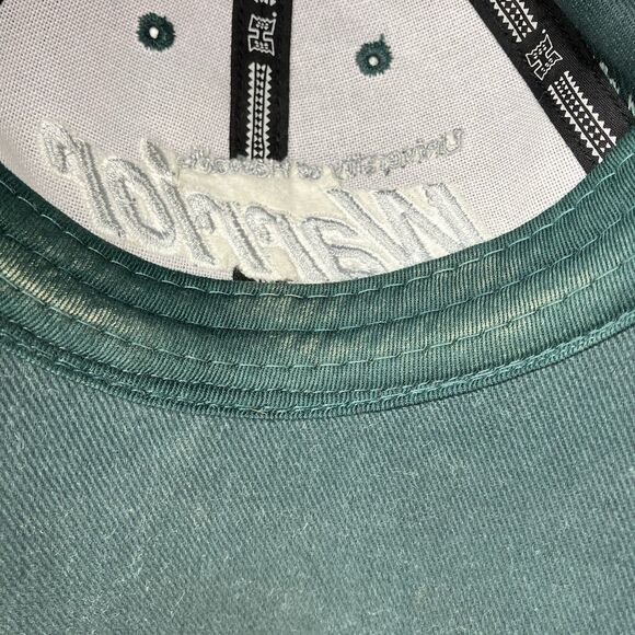 University of Hawaii Warrior Baseball Hat Cap Green Silver Strapback Embroidered - Picture 10 of 14